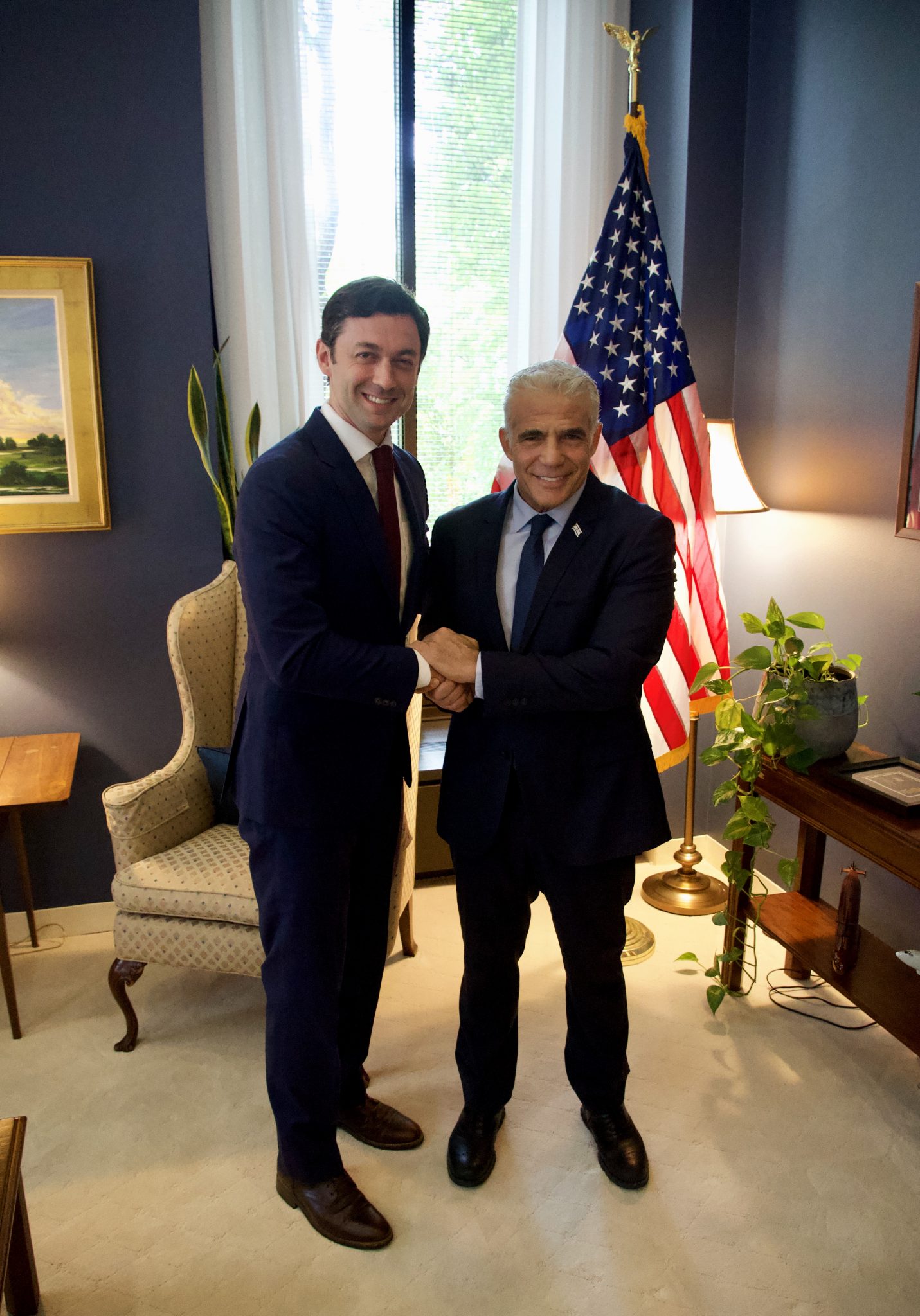 Sen Ossoff Meets With Former Prime Minister Israeli Opposition