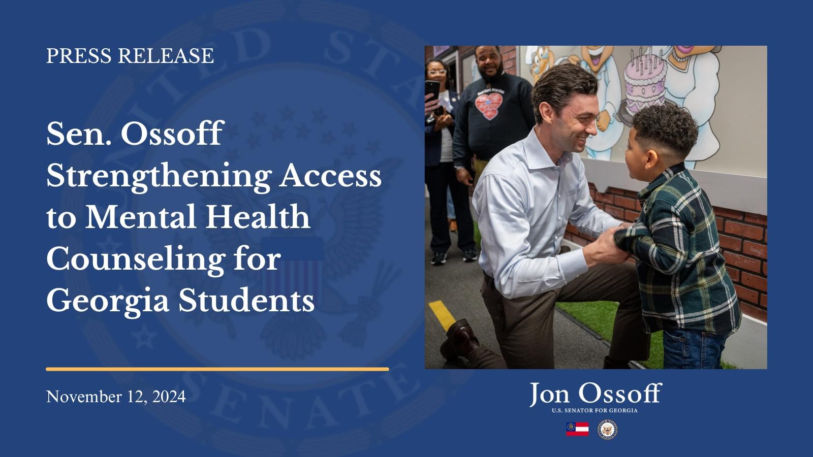 Sen. Ossoff Strengthening Access to Mental Health Counseling for Georgia Students
